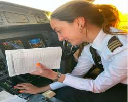She loves adventures including flying with Juan Velarde.